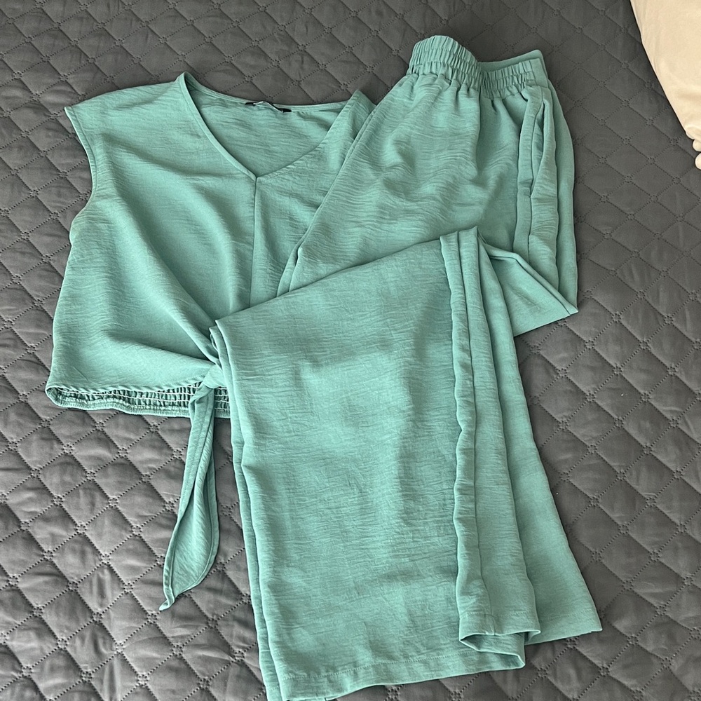Women's Teal Pantsuit